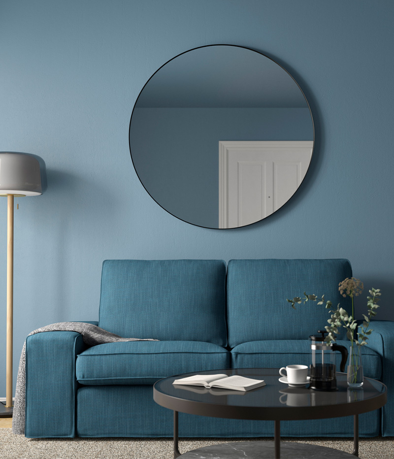 IKEA-lindbyn yuvarlak ayna