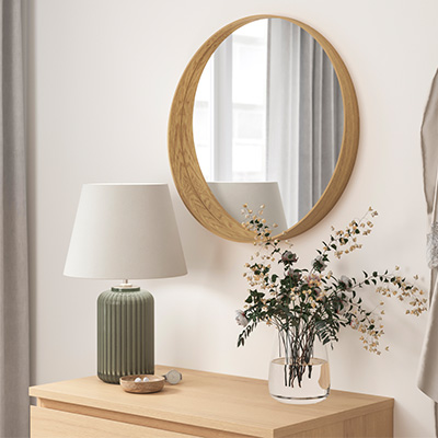 IKEA-stockholm mese yuvarlak ayna