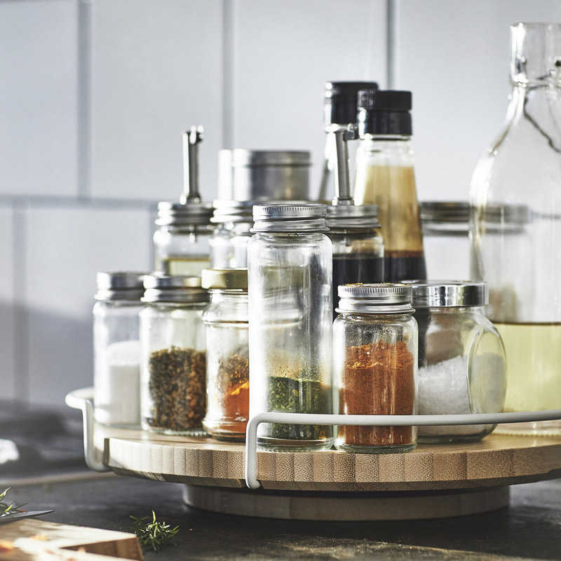 IKEA-citronhaj cam paslanmaz celik baharat kavanozu