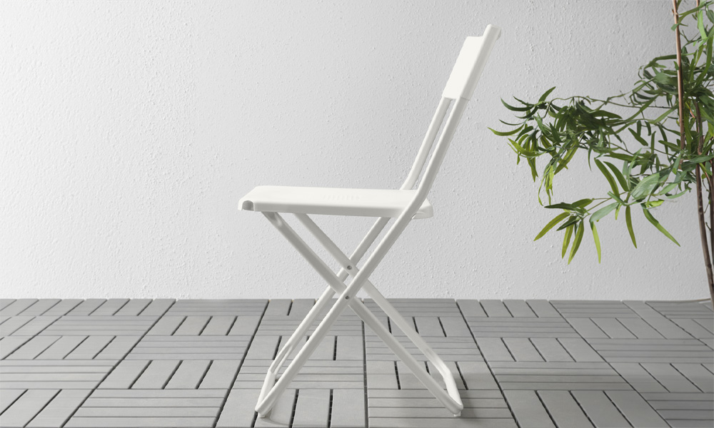 IKEA-fejan beyaz katlanabilir sandalye 5