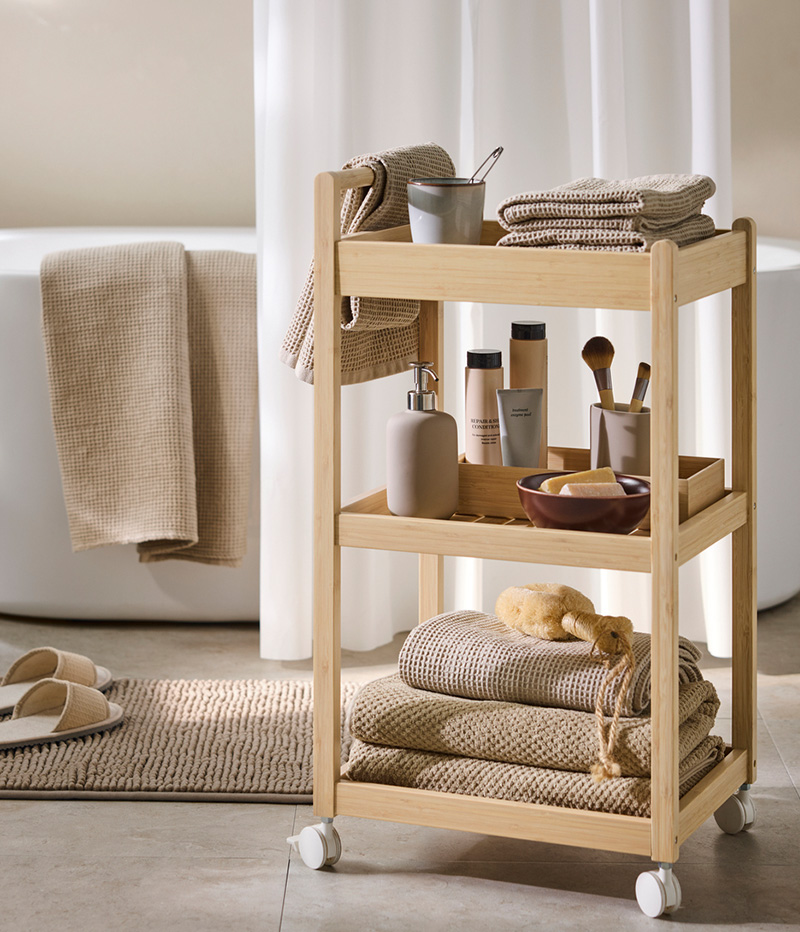 IKEA-stegesund acik bambu servis arabasi