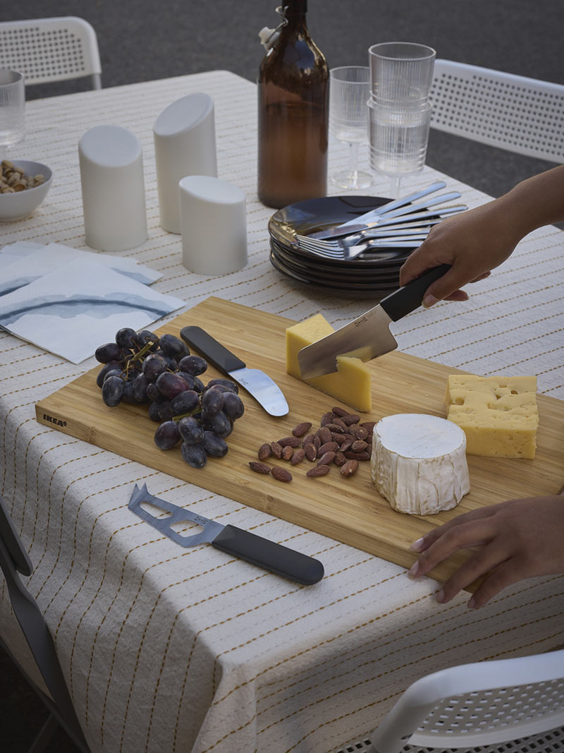 IKEA-skarlanga paslanmaz celik siyah peynir bicagi seti