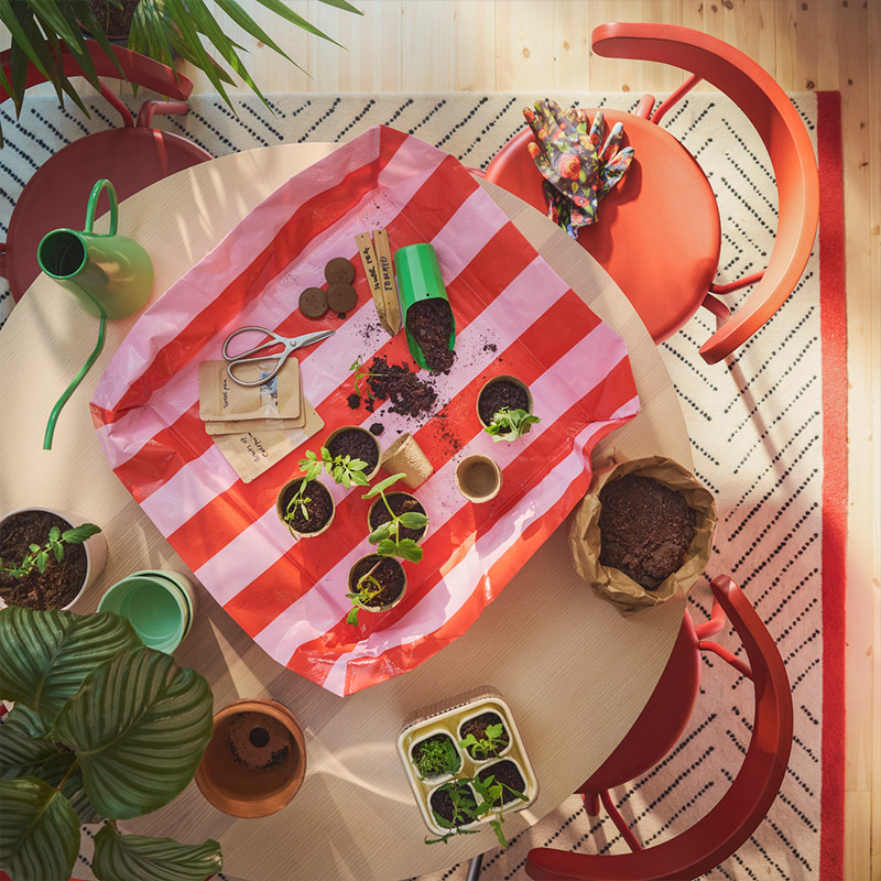 IKEA-doftrips pembe kirmizi saksi mati