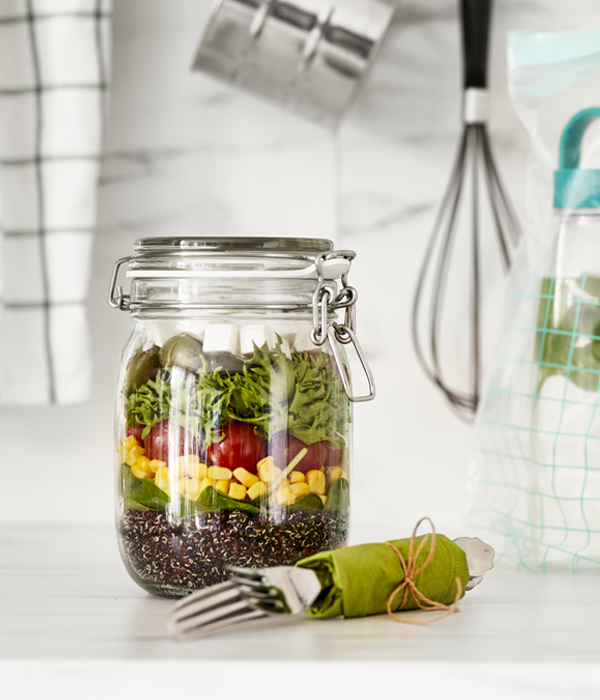 IKEA-korken cam kapakli cam kavanoz