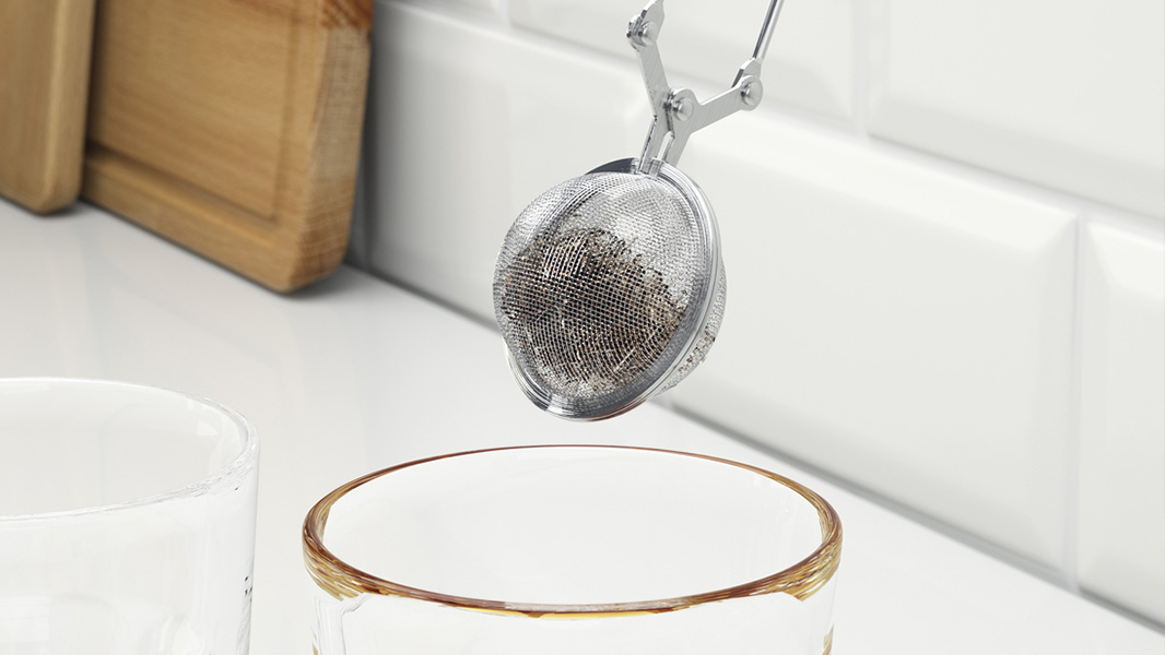 IKEA-idealisk paslanmaz celik 15 cm cay suzgeci