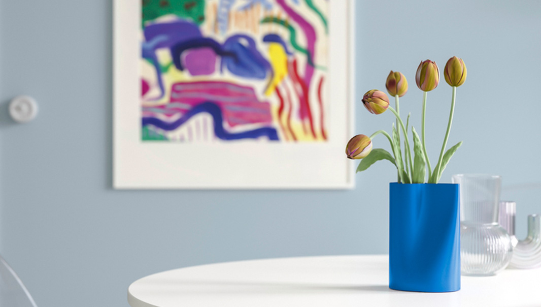 IKEA-chilifrukt mavi vazo sulama kabi