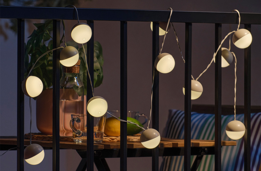 IKEA-solvinden dekoratif led aydinlatma