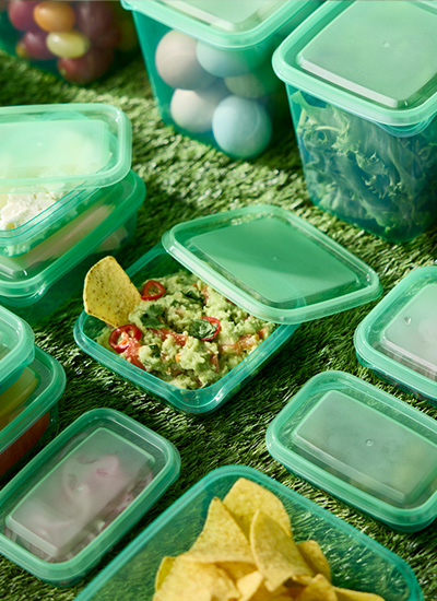 IKEA-pruta yesil plastik saklama kabi seti 1