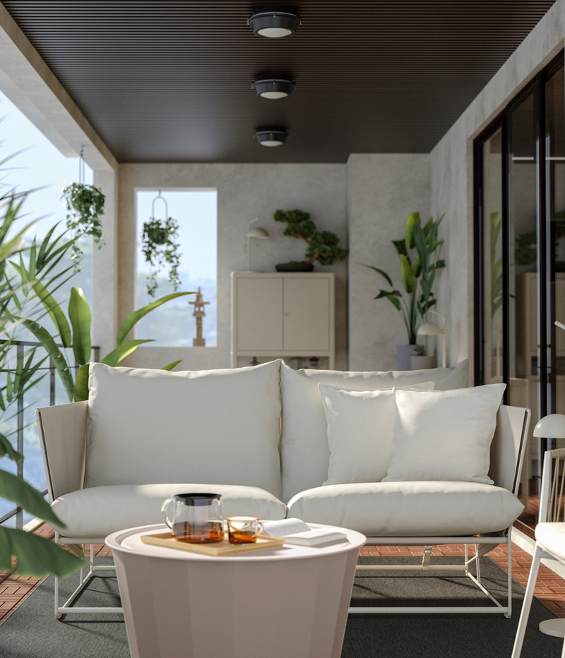 IKEA-havsten bej 2 li bahce kanepesi