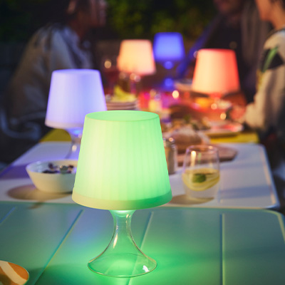 IKEA-lampan beyaz 24 cm led li masa lambasi