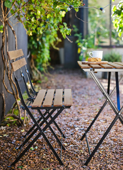 IKEA-tarno siyah kahverengi katlanabilir bahce banki 1