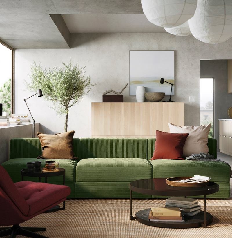 IKEA-jattebo dortlu koltuk