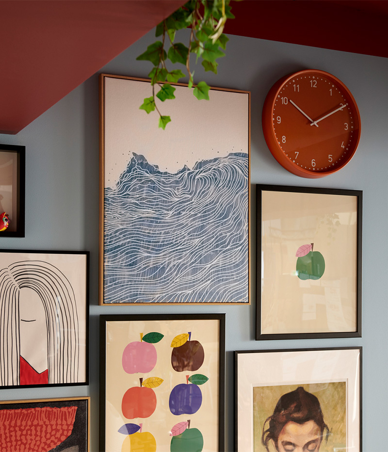 IKEA-blodflader 50x70 cerceveli resim