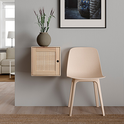 IKEA-valjare cam kapakli duvar dolabi