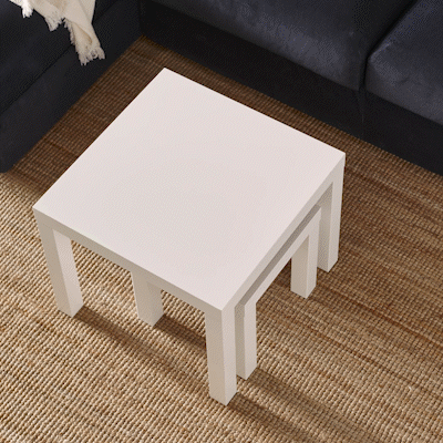 IKEA-lack beyaz sehpa seti 01