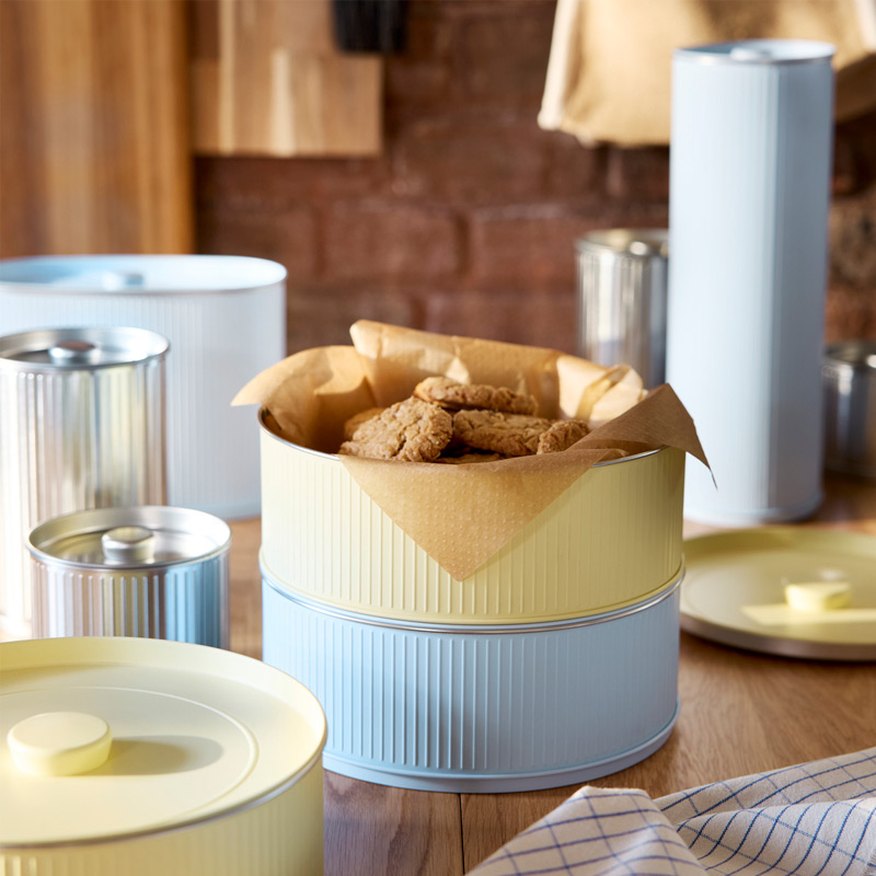 IKEA-betthaj ucuk sari soluk mavi gida saklama kutusu