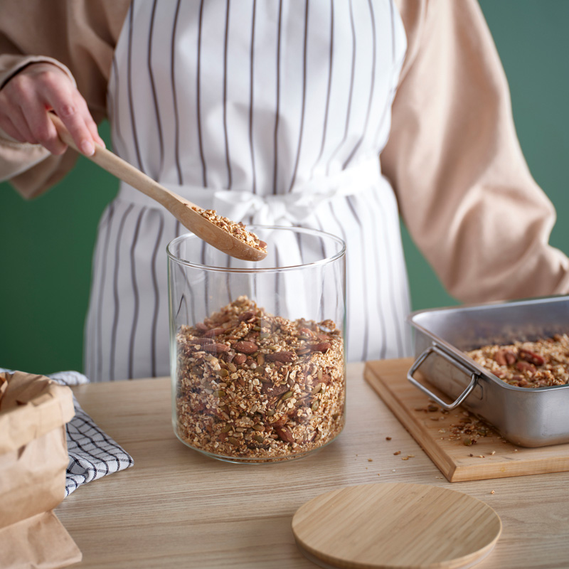 IKEA-eklatant bambu kapakli cam kavanoz