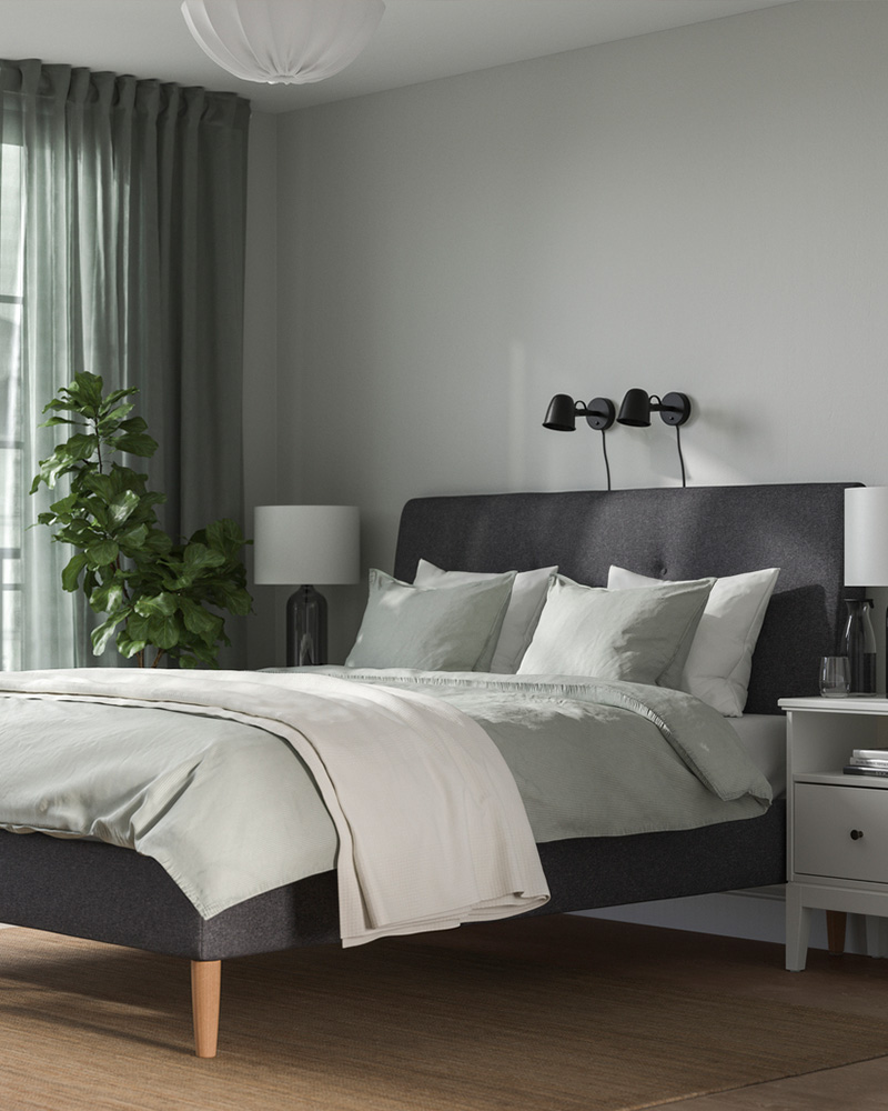 IKEA-idanas cift kisilik karyola