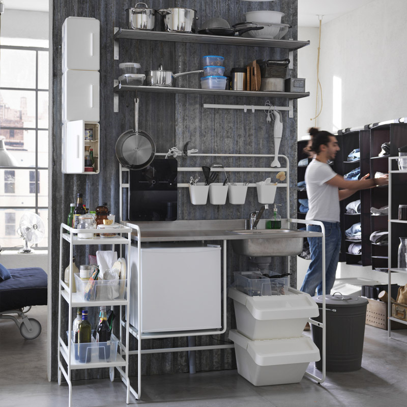 IKEA-sunnersta paslanmaz celik mini mutfak