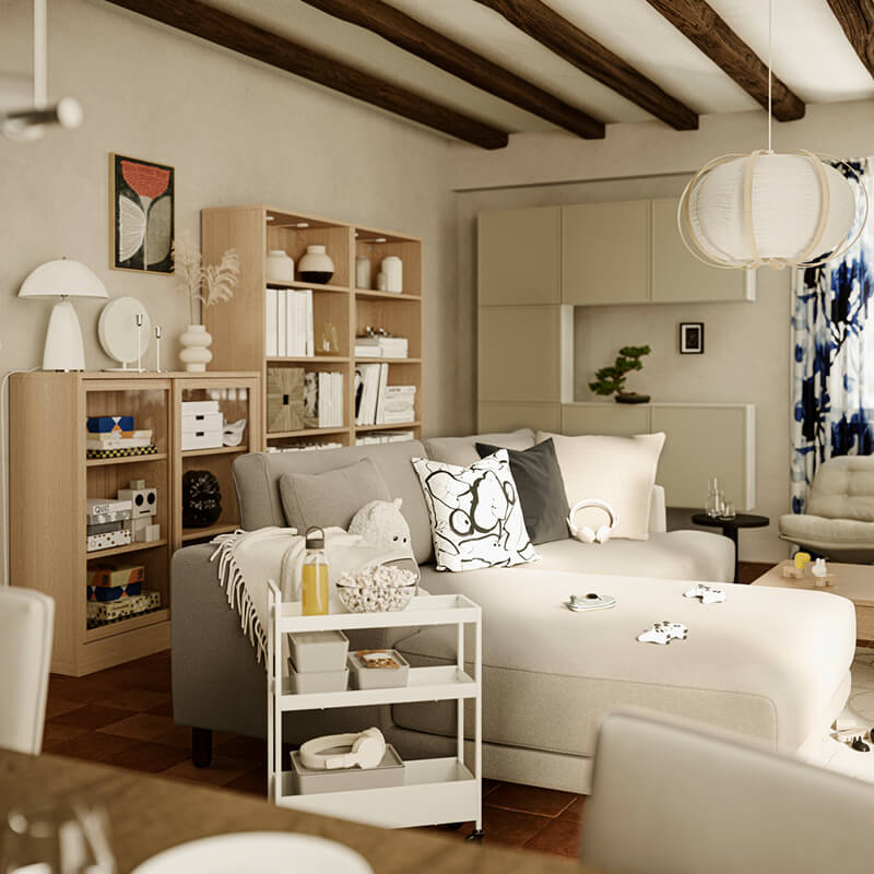 IKEA-ailenizle kaliteli vakit gecirmek icin oturma odasi 1