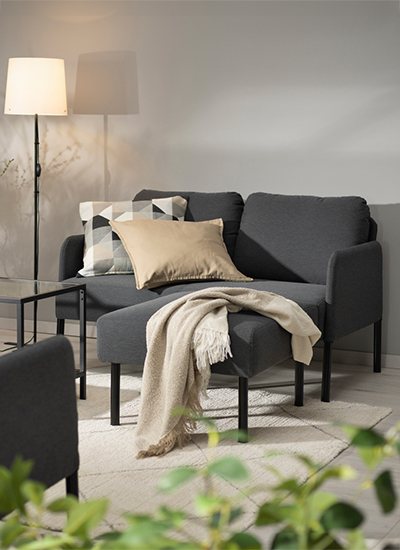 IKEA-glostad 2li kanepe ve puf