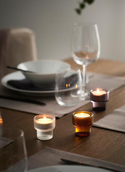 IKEA-ladusvala cok renkli tealight mumluk