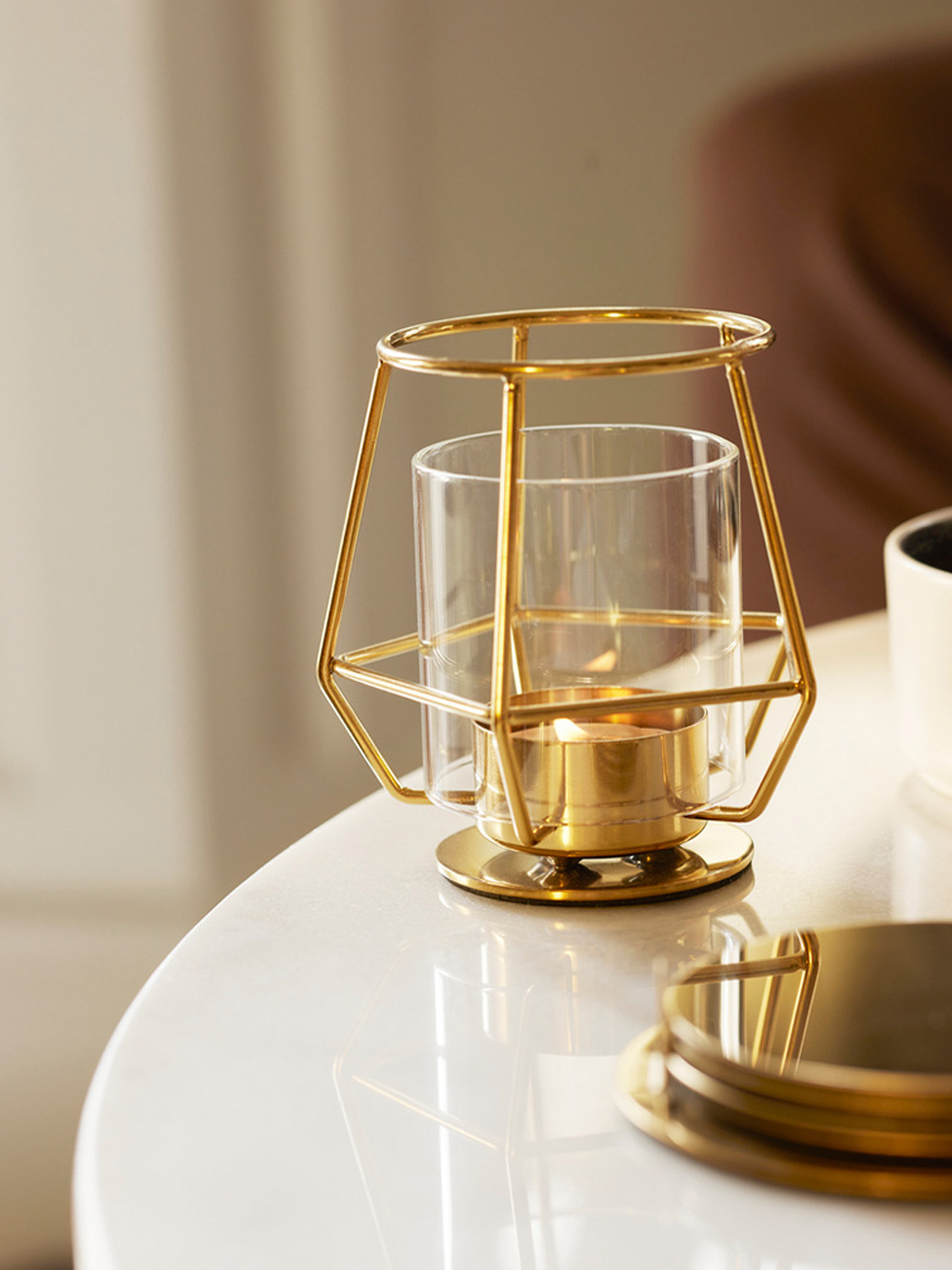 IKEA-parlband sari tealight mumluk