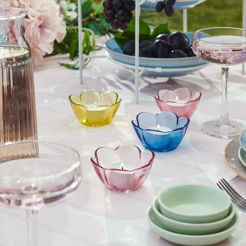 IKEA-tofsand cok renkli tealight mumlu