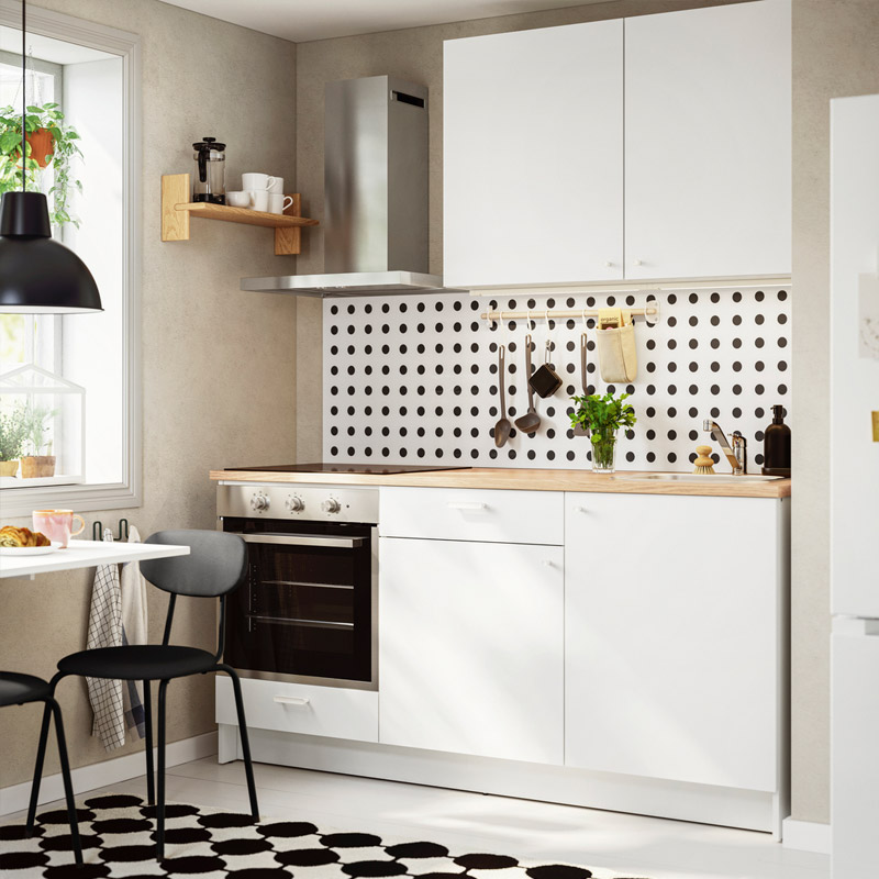 IKEA-knoxhult beyaz mutfak dolabi kombinasyonu
