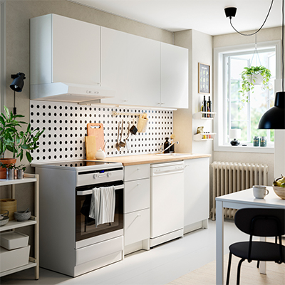 IKEA-knoxhult beyaz 220x61x220 cm mutfak dolabi kombinasyonu