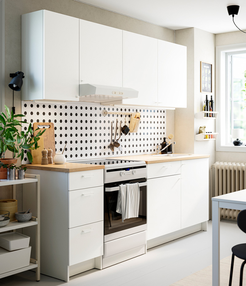 IKEA-knoxhult beyaz mutfak dolabi kombinasyonu