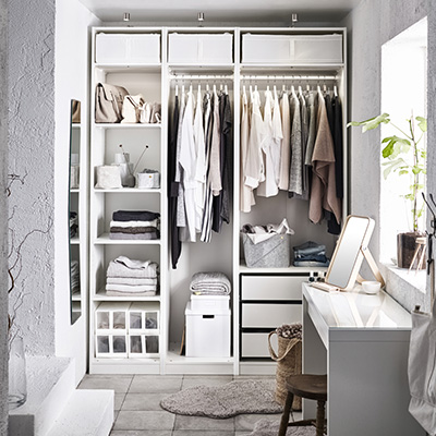 IKEA-pax acik gardirop