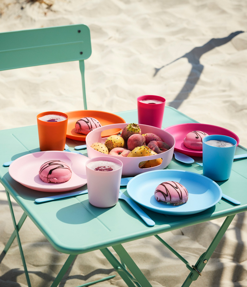 IKEA-marulk pembe mavi piknik seti