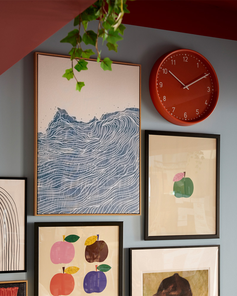 IKEA-bondis turuncu duvar saati 03