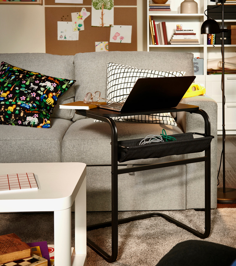 IKEA-olserod yan sehpa koyu gri