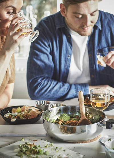 IKEA-middagsmat paslanmaz celik sote tavasi