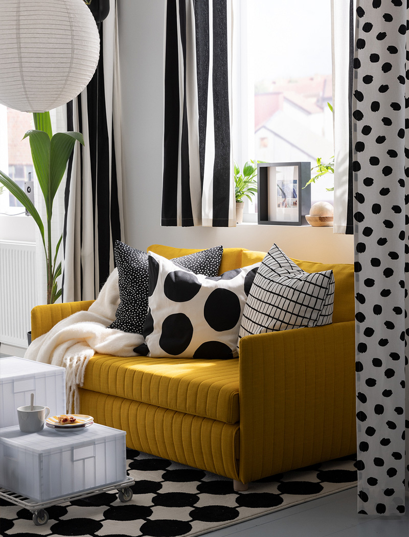IKEA-fridhult sari 2li yatakli kanepe 1