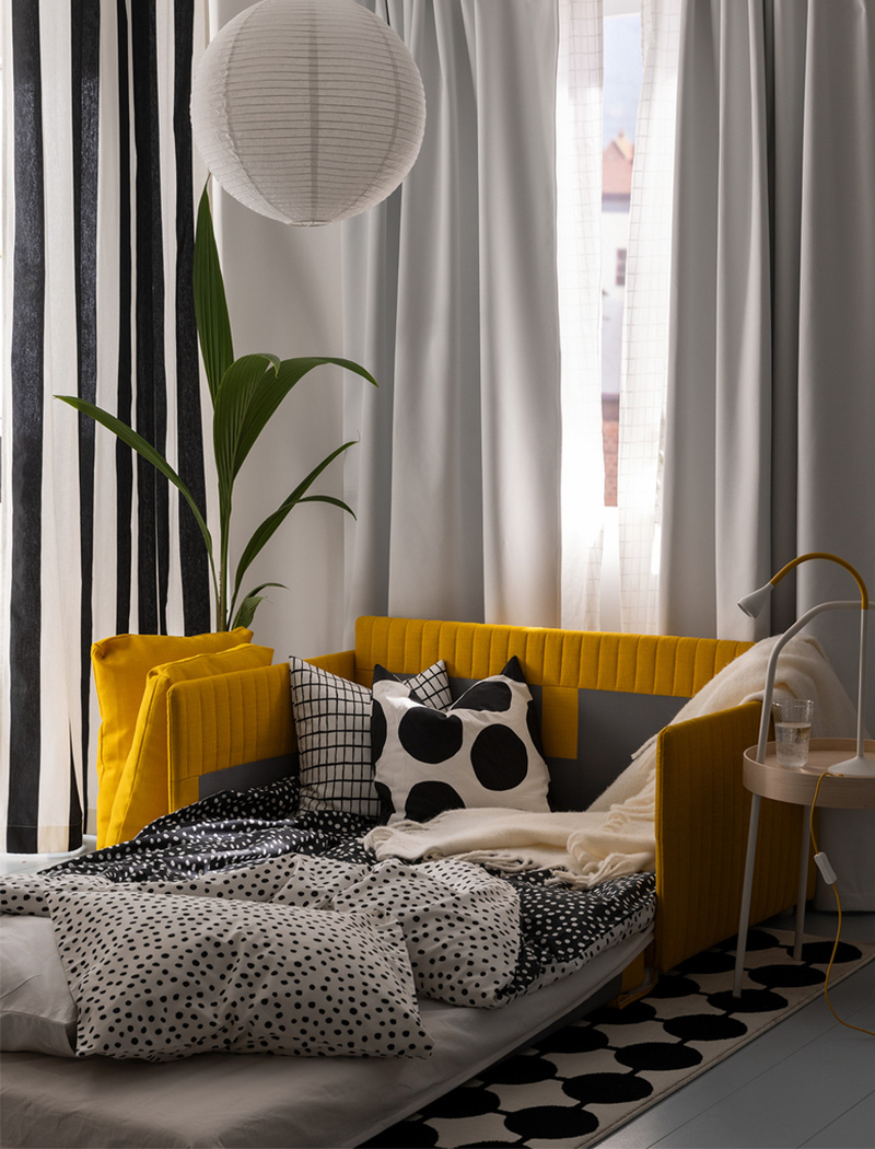 IKEA-fridhult sari 2li yatakli kanepe 2