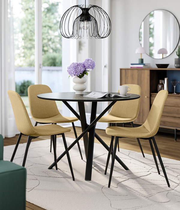 IKEA-norrmjole siyah yuvarlak yemek masasi 08