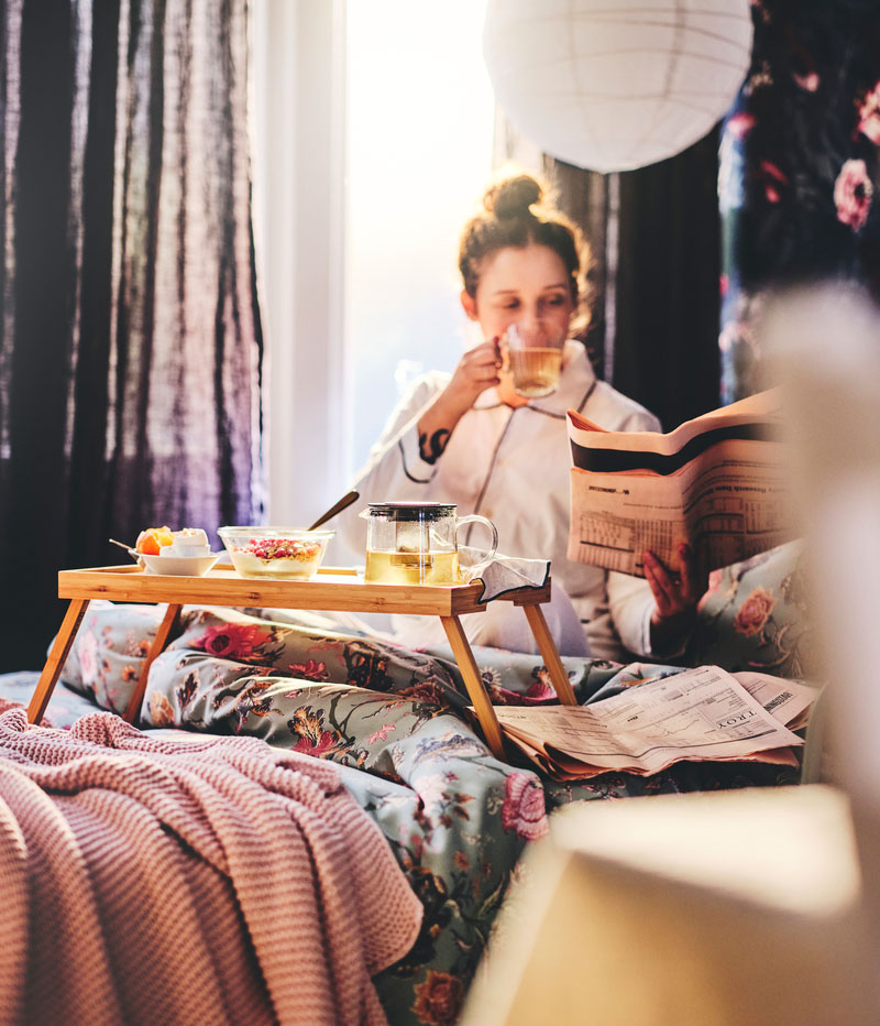 IKEA-resgods bambu yatak tepsisi