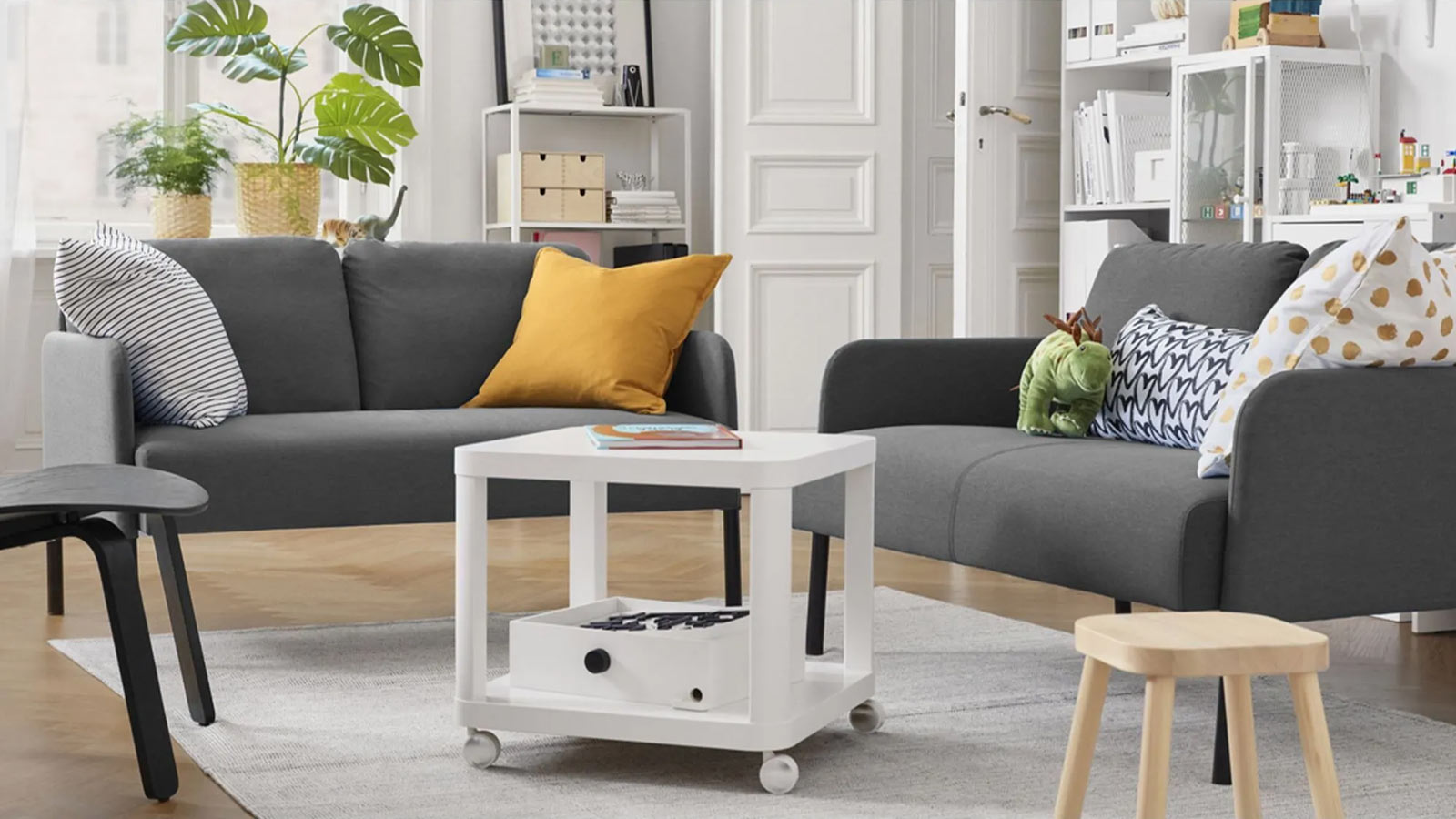 IKEA-glostad tingby cok renkli oturma odasi seti