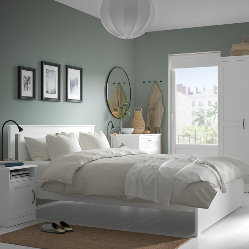 IKEA-songesand beyaz yatak odasi takimi mobil