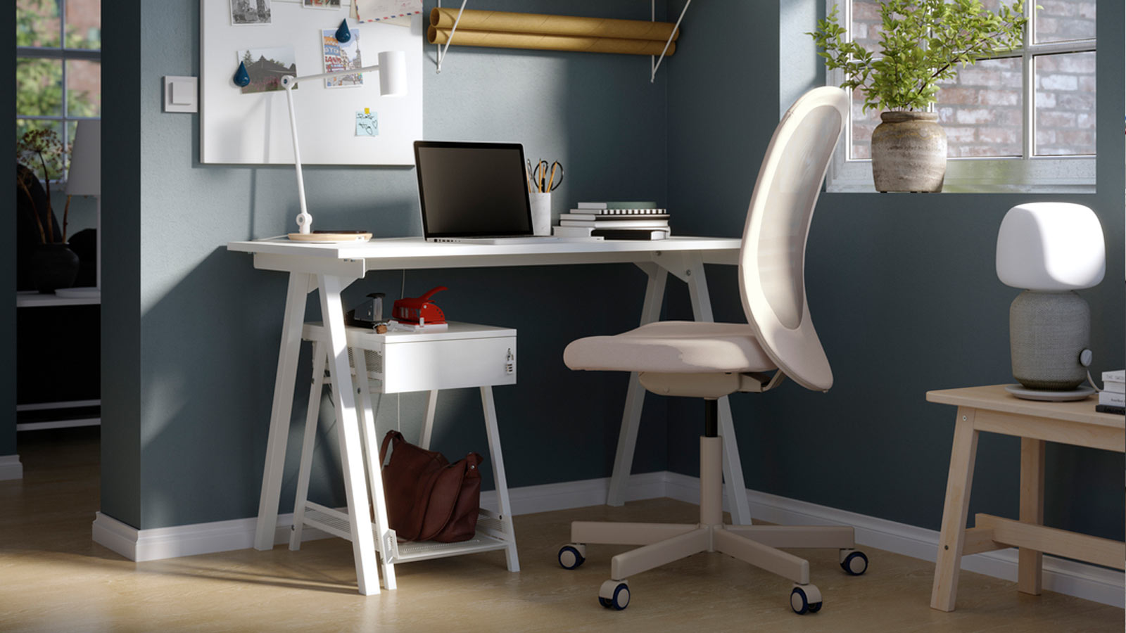 IKEA-songesand beyaz yatak odasi takimi