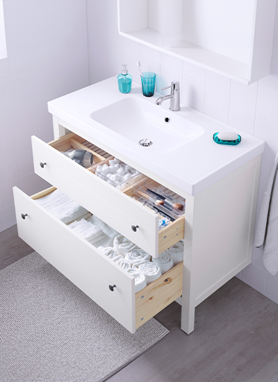 IKEA-banyo hemnes beyaz lavabo dolabi