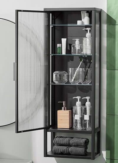 IKEA-mossjon antrasit banyo duvar dolabi 01