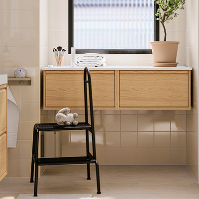IKEA-basingen antrasit tirabzanli basamakli tabure