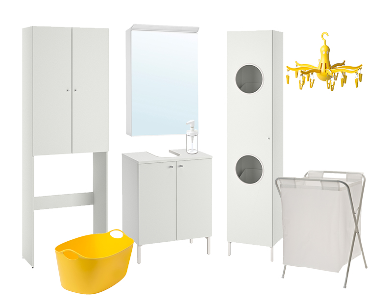 IKEA-banyo ticari kombinasyonlar nysjon beyaz lavabo dolabi