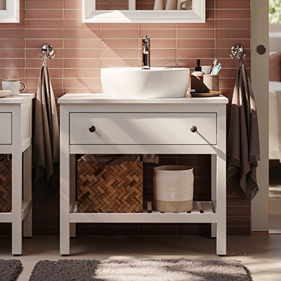 IKEA-hemnes beyaz lavabo dolabi