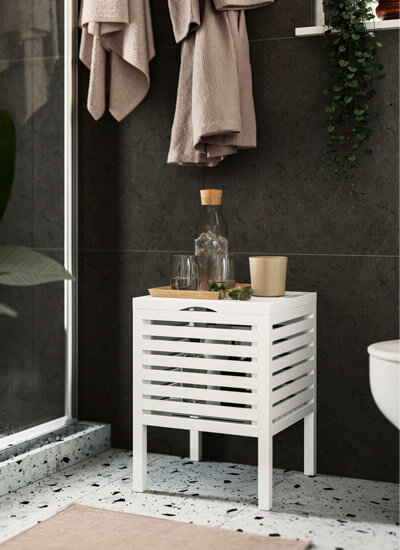 IKEA-muskan saklama gozlu tabure