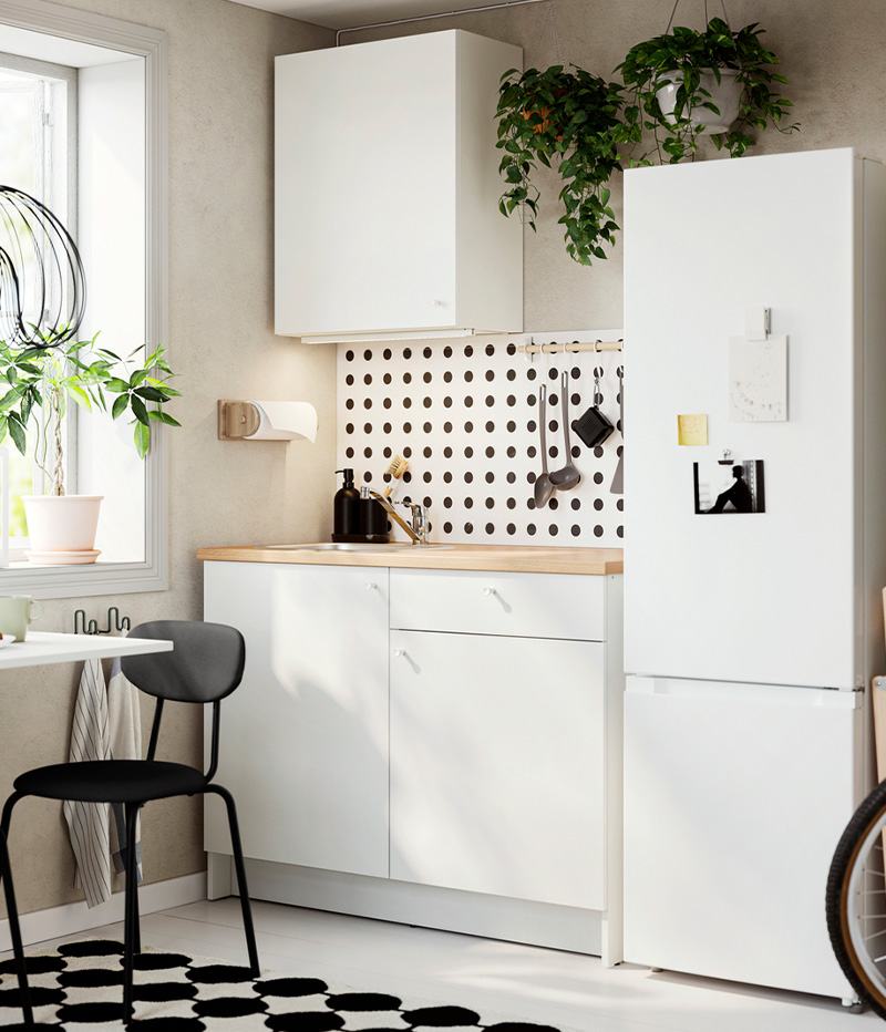 IKEA-knoxhult beyaz 120x61x220 cm mutfak dolabi kombinasyonu